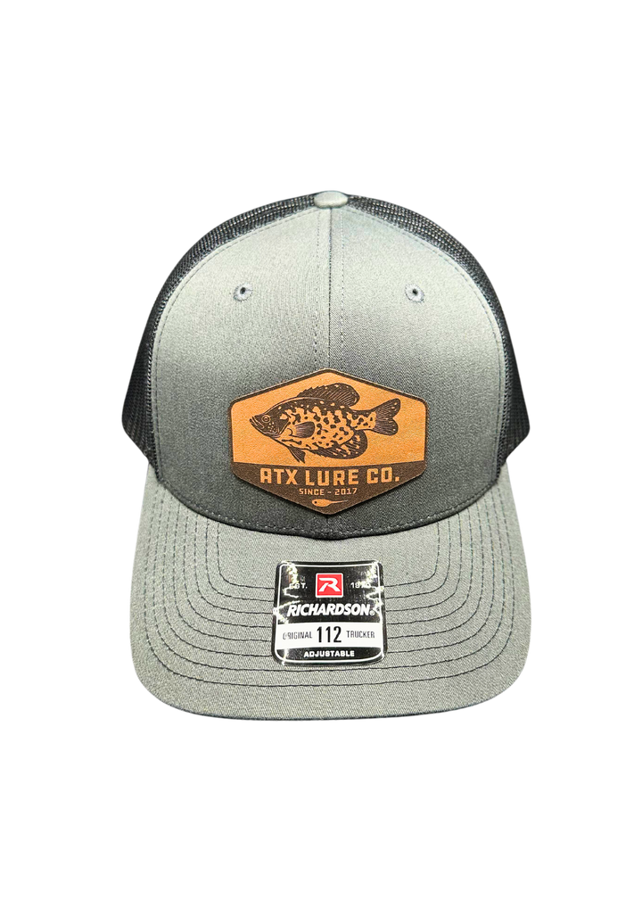 Leather Crappie Patch Hat