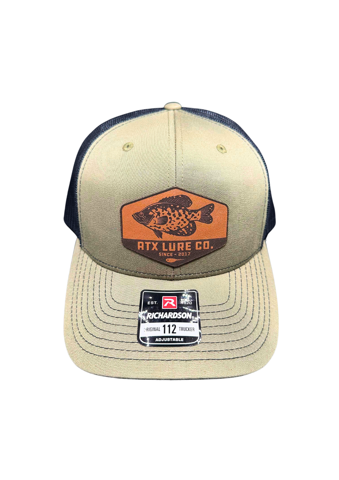 Leather Crappie Patch Hat