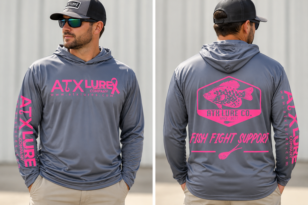 Breast Cancer Hooded Fishing Shirt